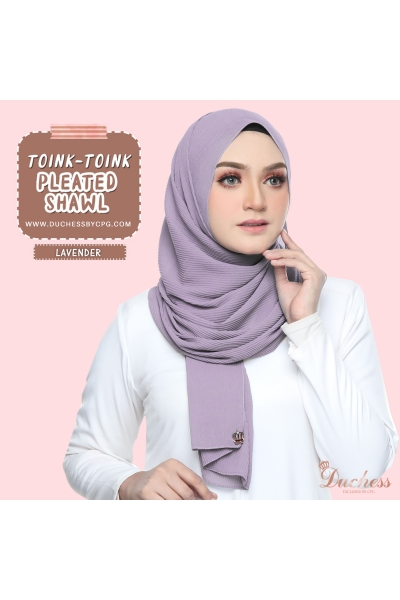 Pleated shawl - lavender
